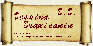 Despina Dramićanin vizit kartica